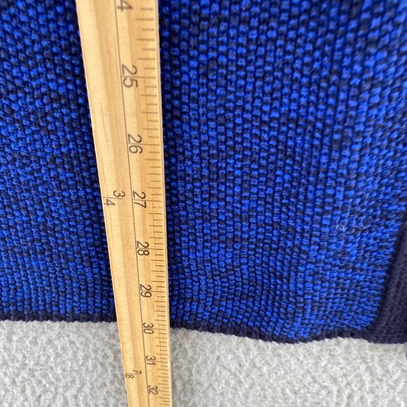 Talbots Sweater Womens Extra Large Blue Colorblock Chunky Knit Open Cardigan - Picture 8 of 9